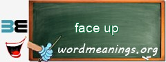 WordMeaning blackboard for face up